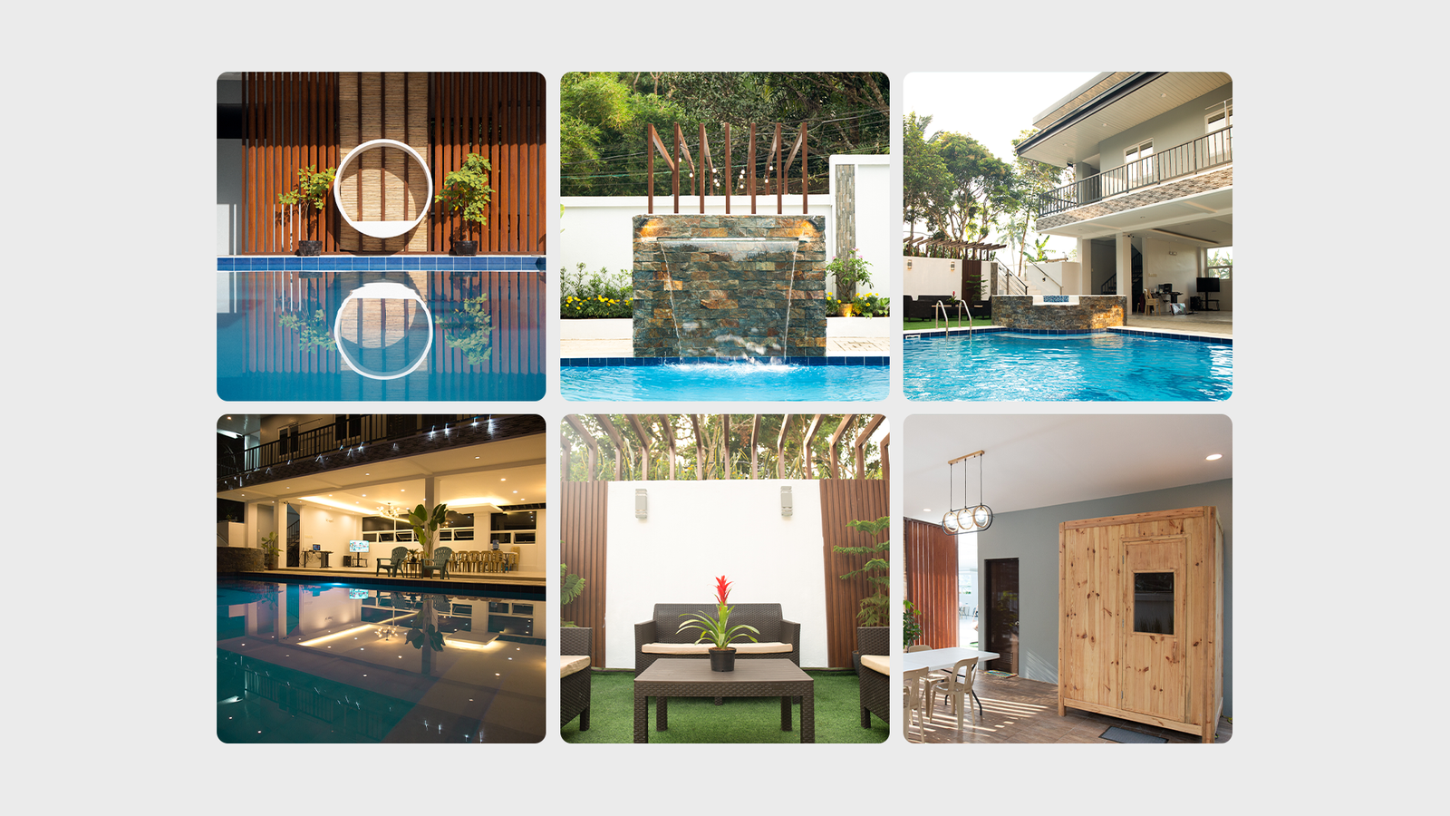 Resort amenities gallery section of 888 Resort and Spa website designed by web designer Kezia Braña